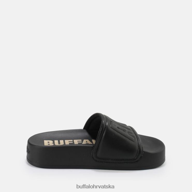 crno Buffalo lake poplun sandale s platformom veganske |slajdova TDD6T796